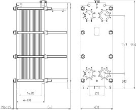 Пластинчатый разборный теплообменник SWEP GC-54P