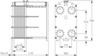 Пластинчатый разборный теплообменник SWEP GX-85P