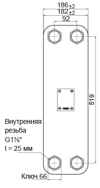 Пластинчатый теплообменник HYDAC HEX S722-80